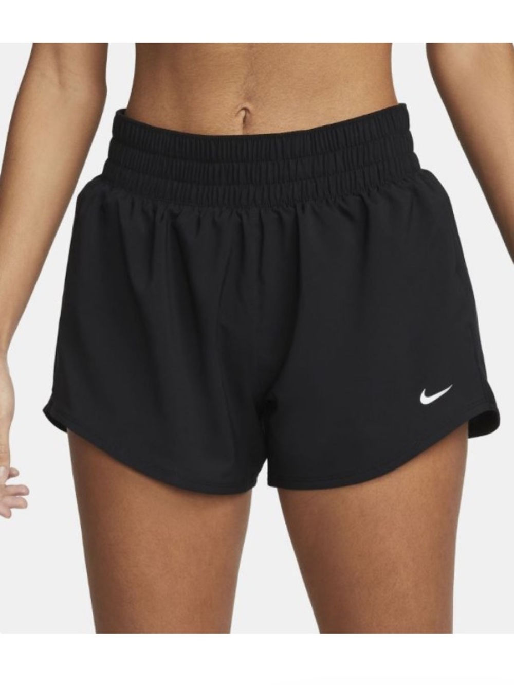 Nike Women's Black Athletic Shorts with Swoosh in EUC